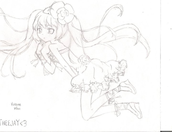 Hatsune Miku (2 yrs ago drawing)