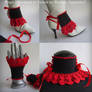 GOTH PRINCESS CUFFS,SPATS,NECK