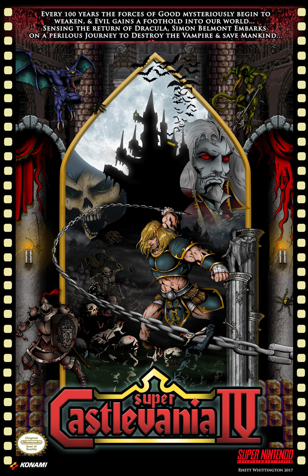 Super Castlevania 4 Official Poster by whittingtonrhett