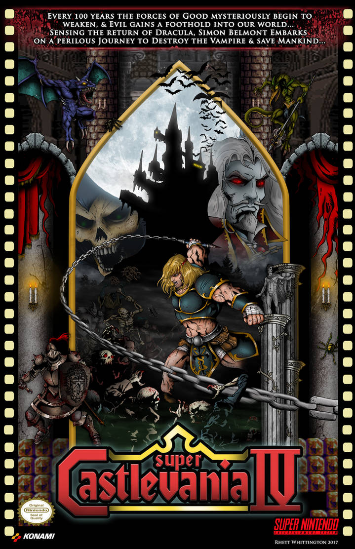 Super Castlevania 4 Official Poster by whittingtonrhett
