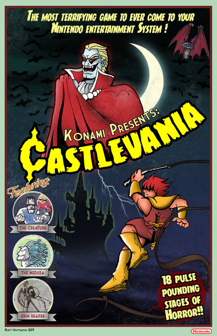 Retro Castlevania Poster by whittingtonrhett