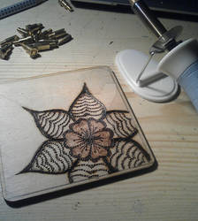 Flower wood burning