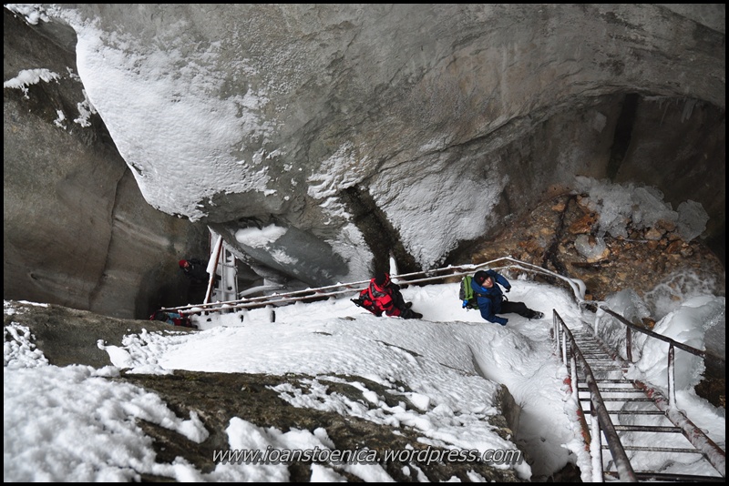 Winter canyon stairs