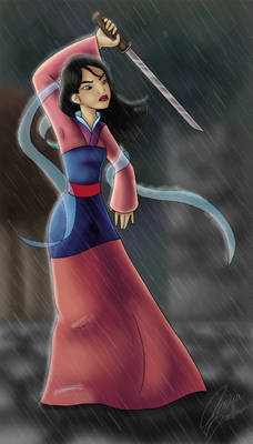 Mulan Swordfight in the Rain