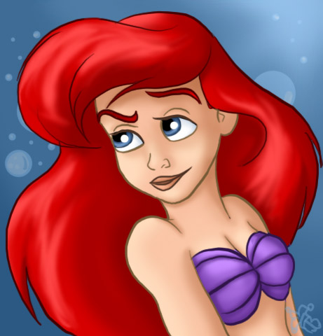 Ariel in the water