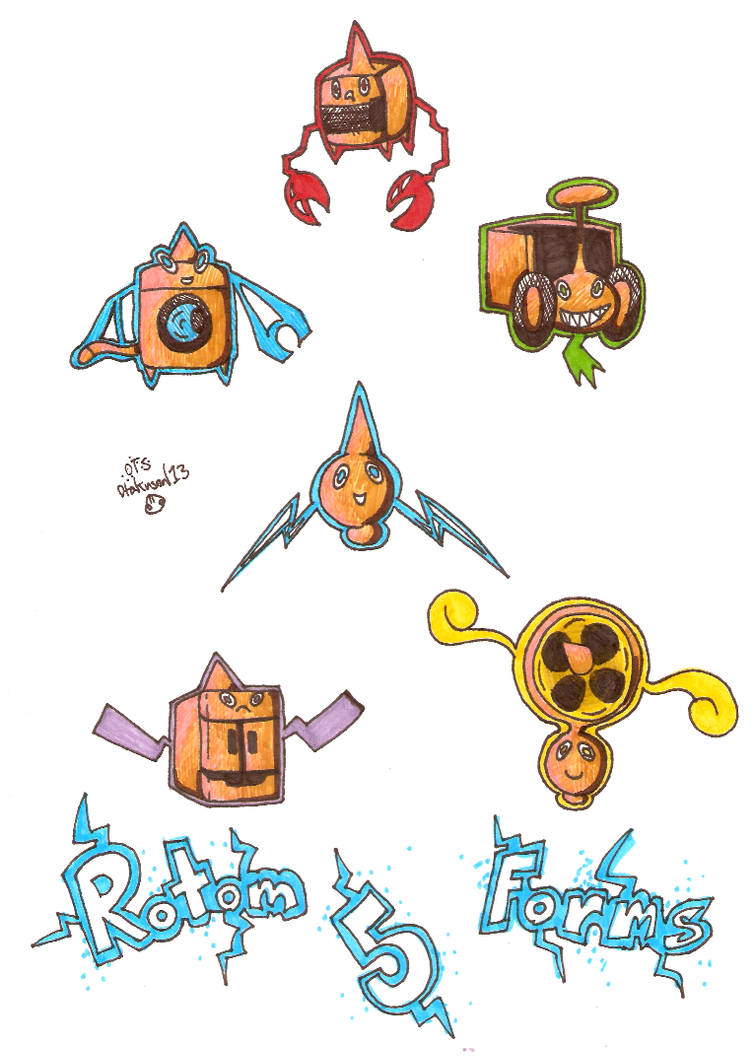 Rotom:Motor 5 Formes by Otakusoul13 on DeviantArt