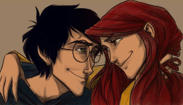 Harry and Ginny WIP Color