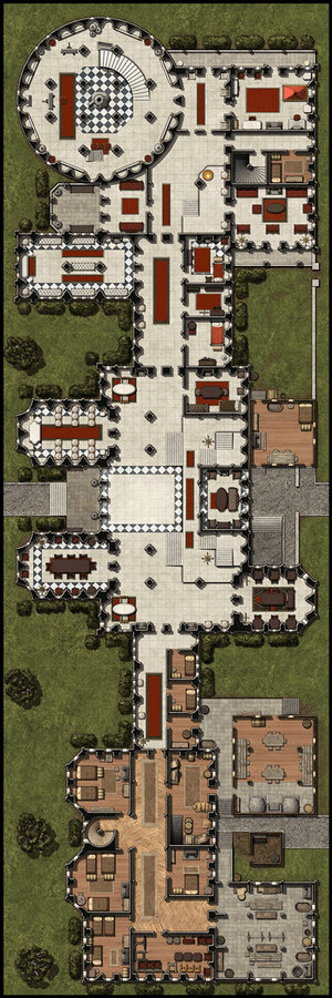 Gothic Mansion RPG Map Sample