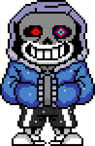 Dust sans colored battle sprite pixel art