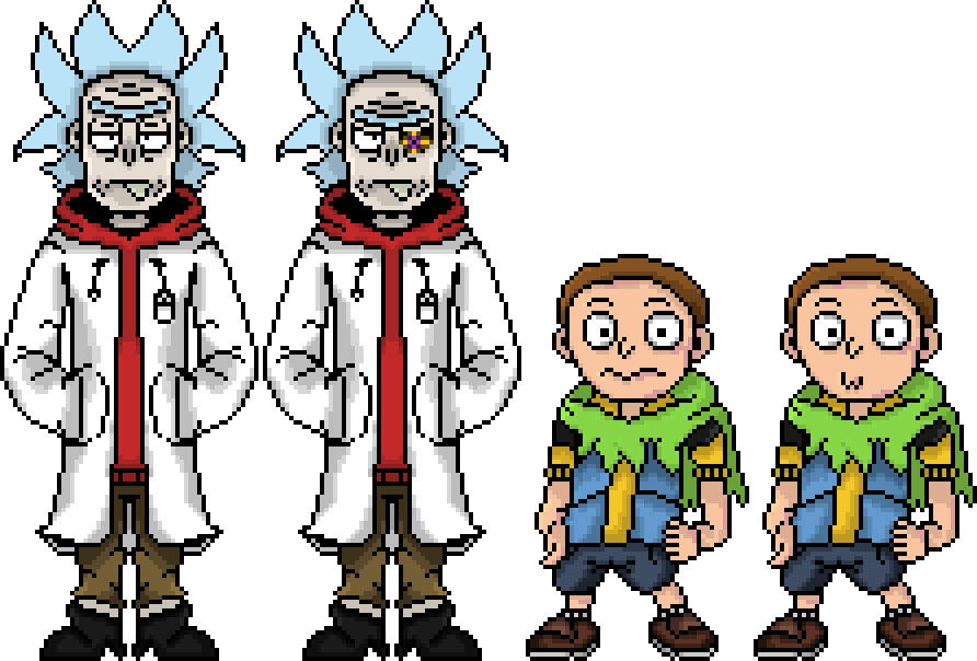 Rick Sprites Destroyed Realities Rick and Morty sprites V2 by CARNO-POWER on DeviantArt