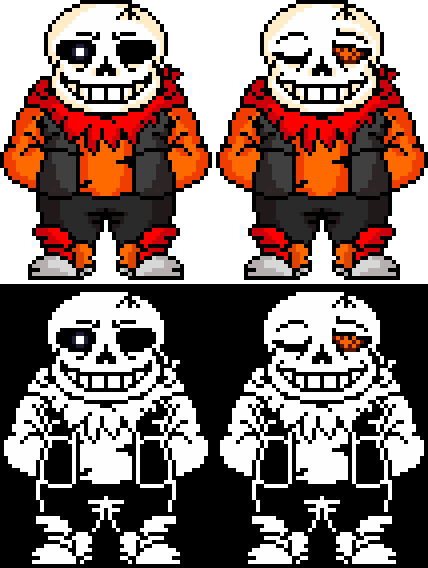 Undertale sans battle sprite V6 by guardianofskeleto on DeviantArt