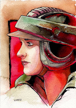 Endor Rebel Leia Mini Painting