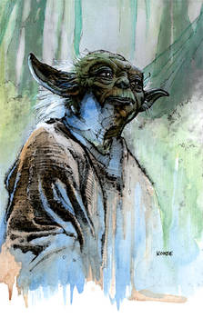 Yoda in Watercolor