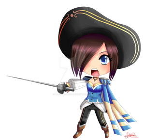 Chibi Fiora royal guard (League of Legends)