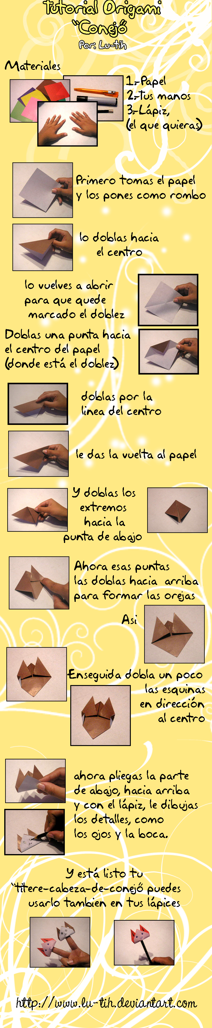 Tutorial Origami - Conejo