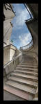 Sacre Coeur Stairway Panorama by Blofeld60