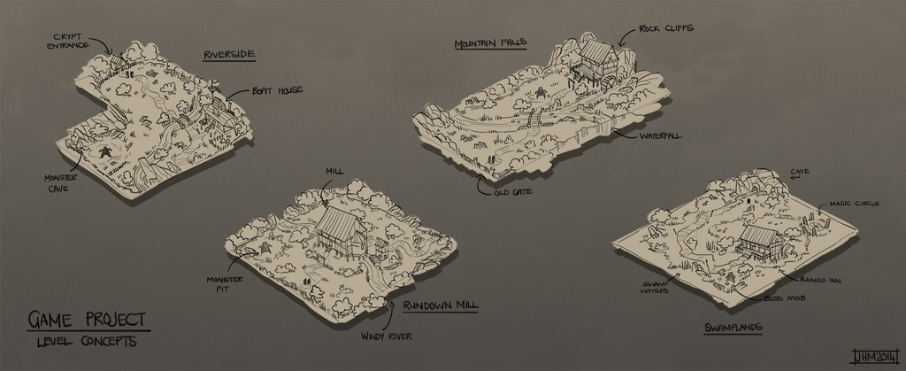 Game Project - Level Layouts by ElectroNugget on DeviantArt
