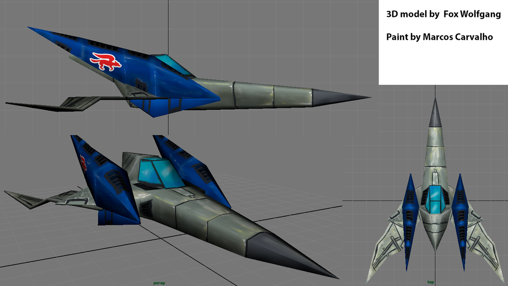 Arwing Rear View Arwing by FoxWolfgang on DeviantArt