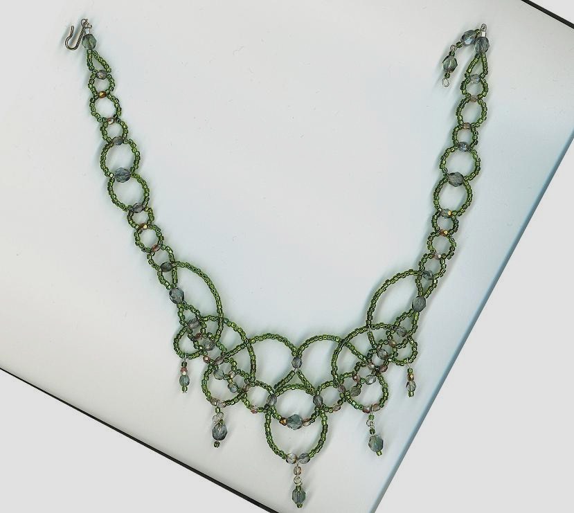 Green beaded choker