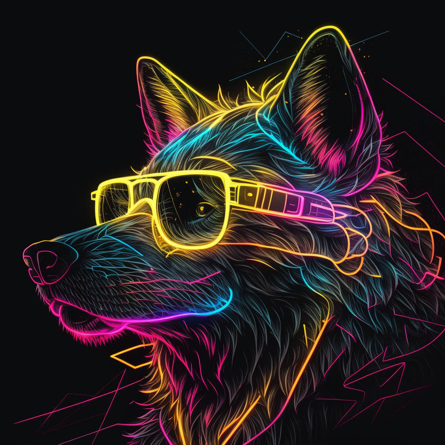 Neon Wolf by Asparuxx on DeviantArt