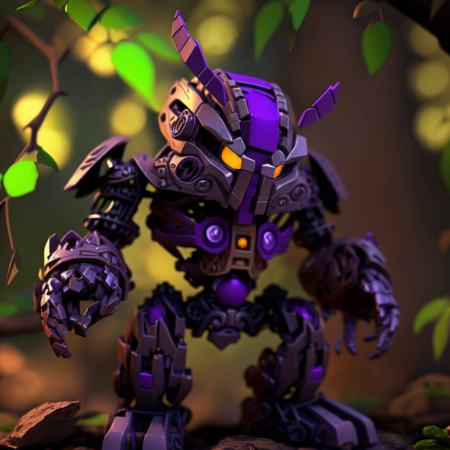 Purple Robot Toy by Asparuxx on DeviantArt