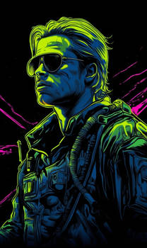 Brad Pitt in the Neon Style