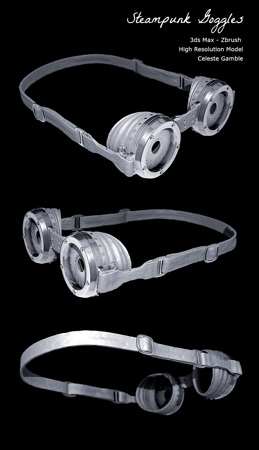 Steampunk Goggles - High Poly