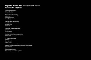 The Giant's Table Arena - Additional Credits