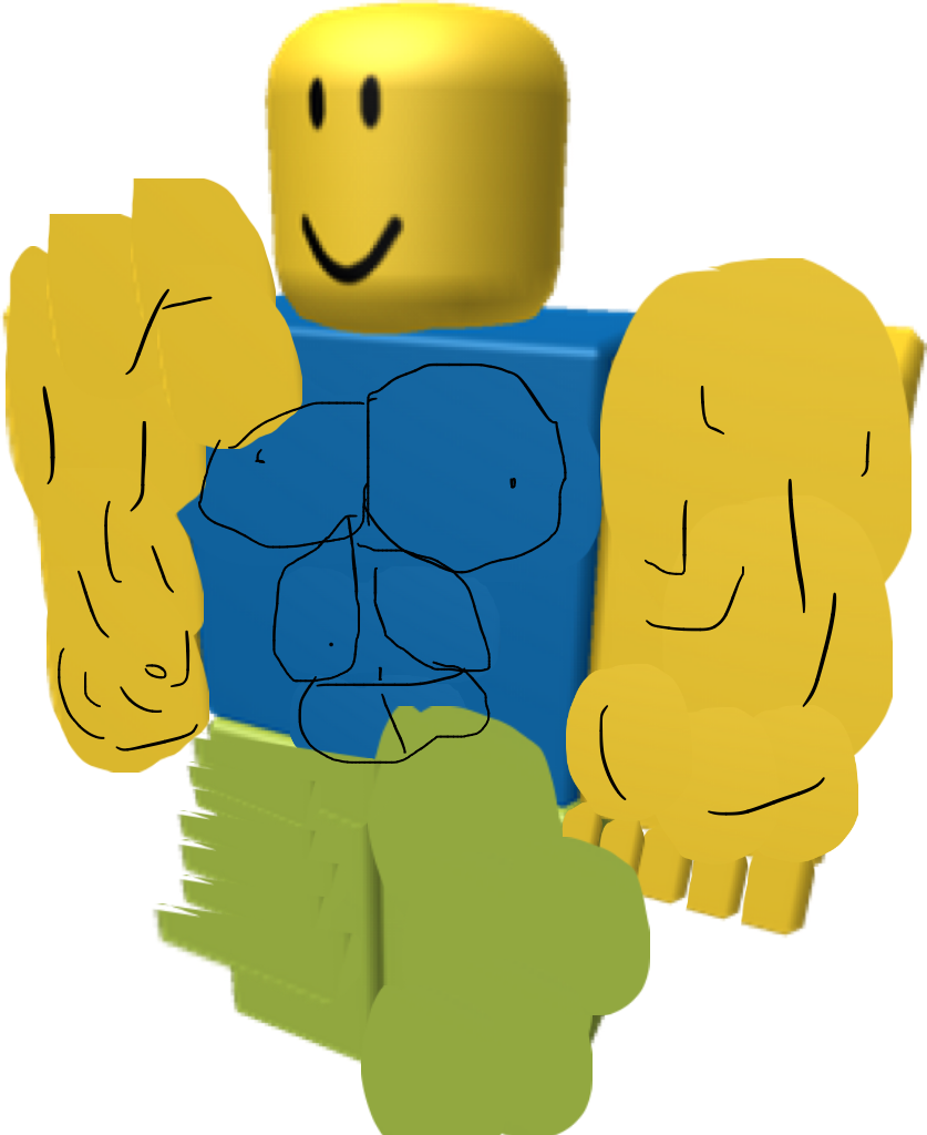 Buffed roblox noob by batnado on DeviantArt