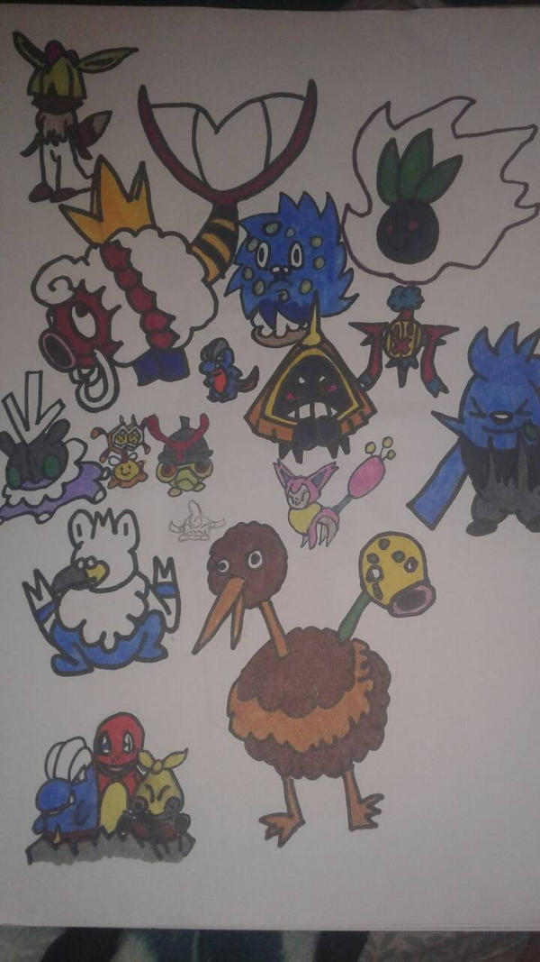 Pokemon fusions I drew by Candied-Curse on DeviantArt