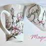 Magnolia Flowers Mug ( plus a tutorial )