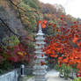 Korean Buddhist Temple in Fall