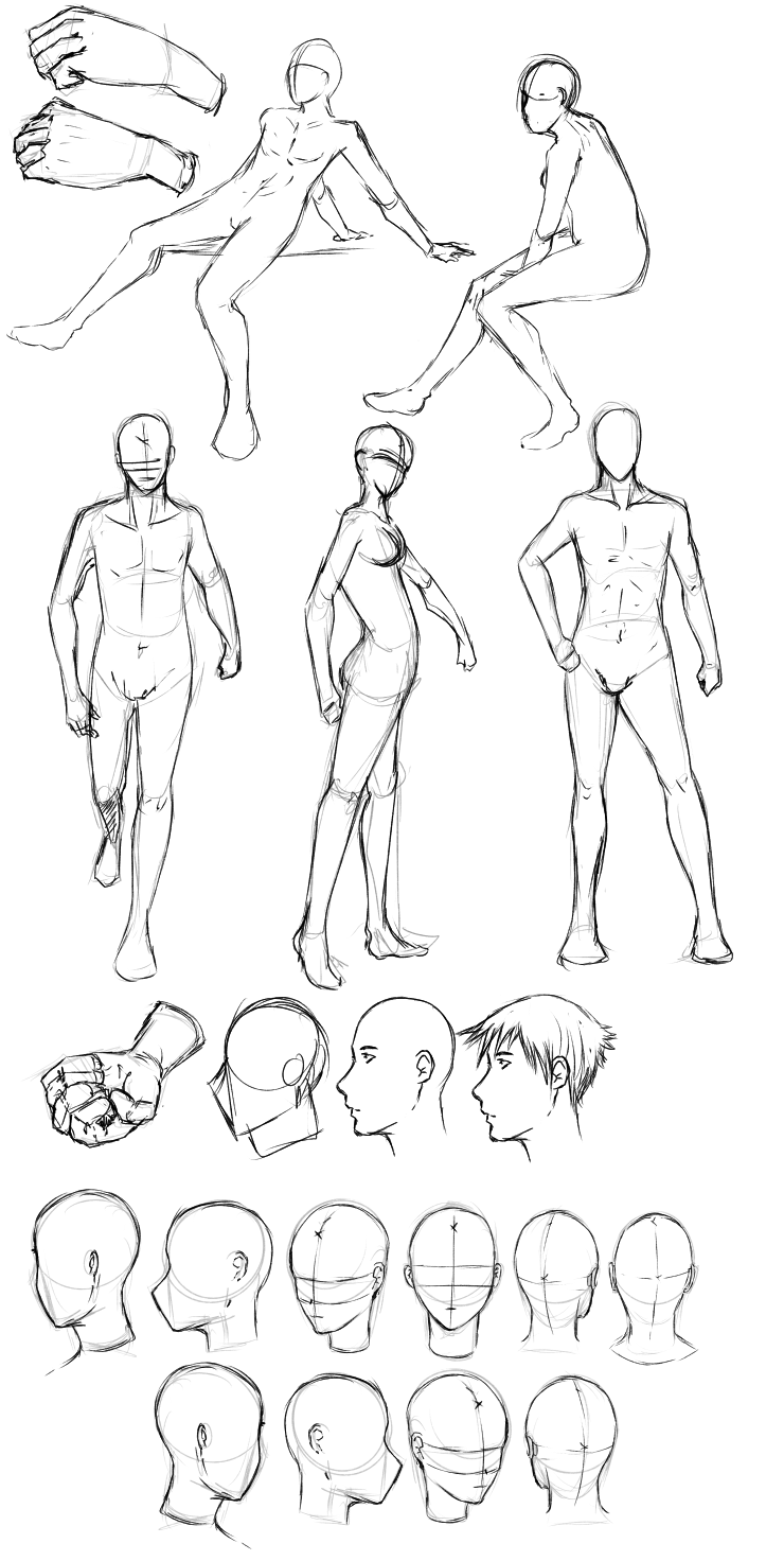 Poses-heads-hands