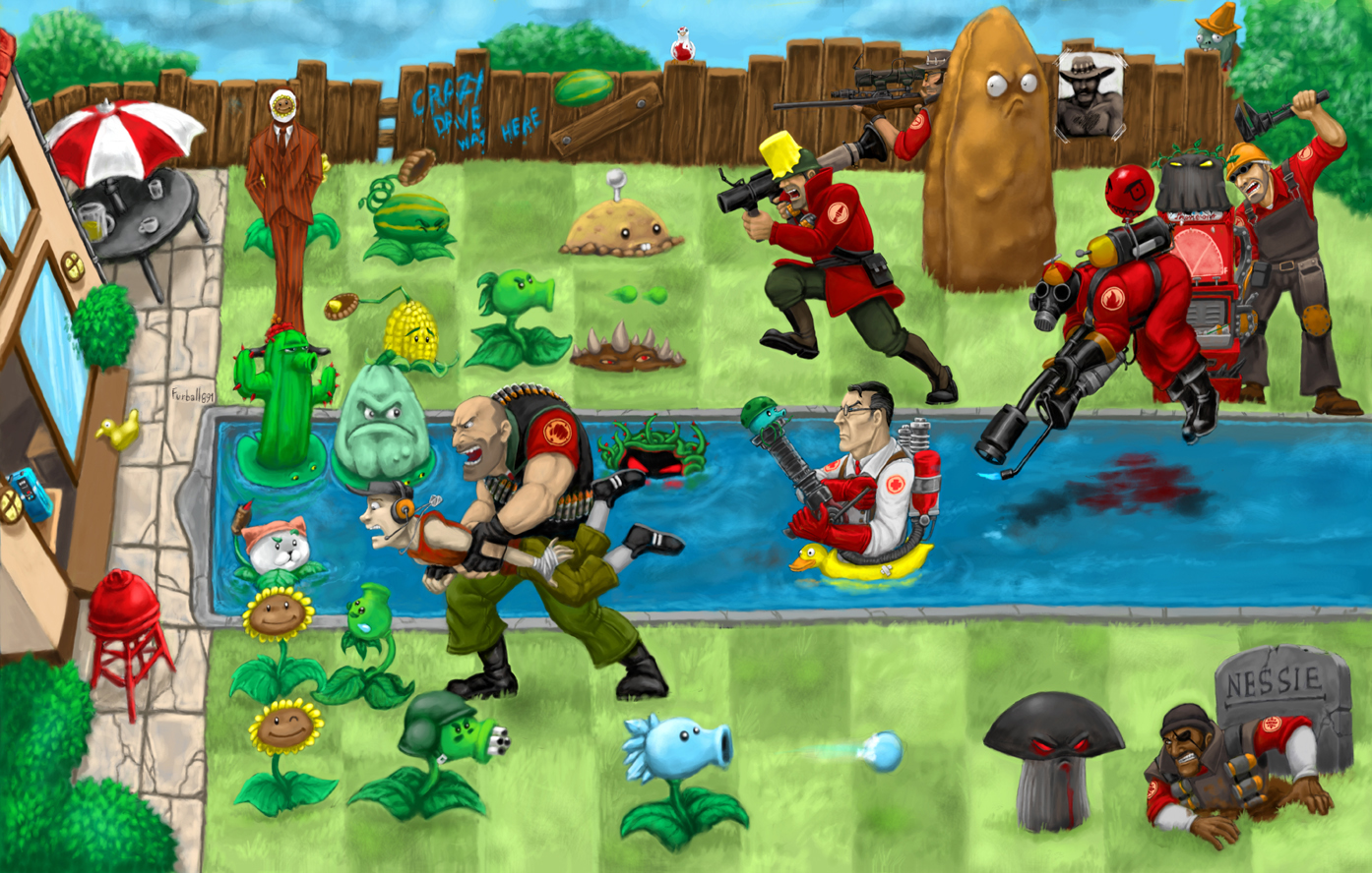 Plants VS Team Fortress