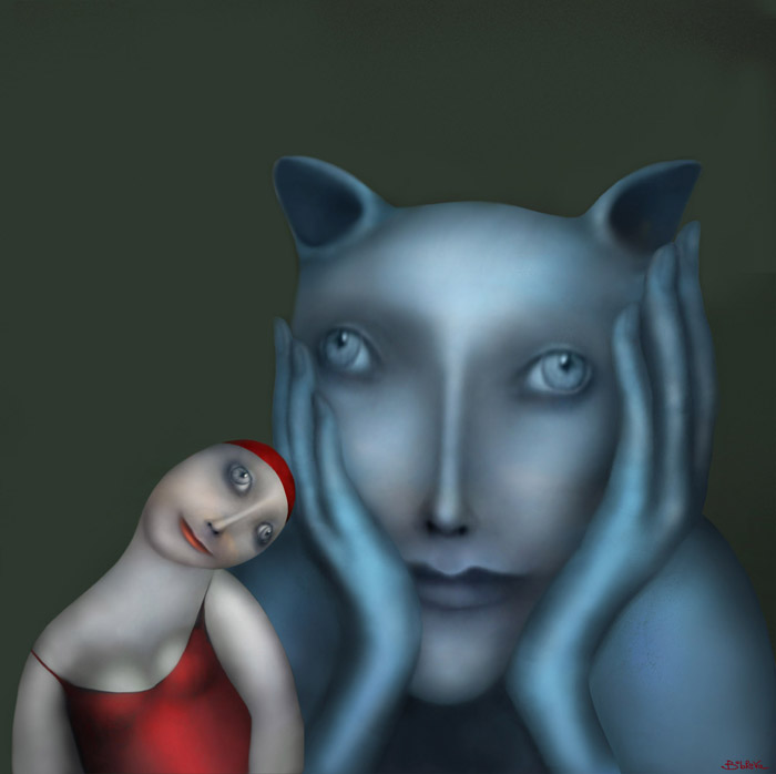 The blue cat