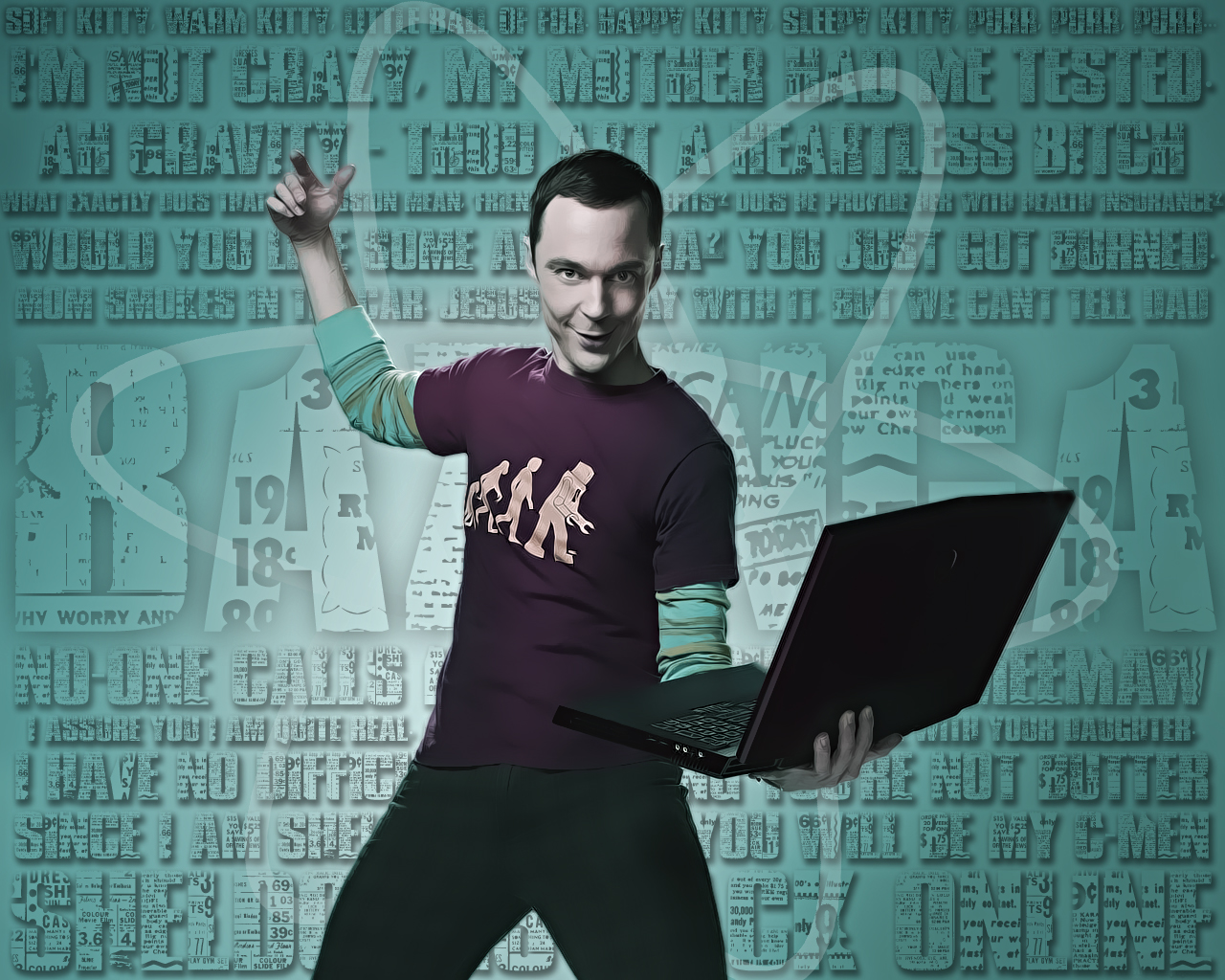 sheldon bazinga wallpaper