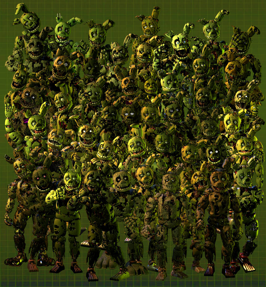 All Springtraps Names way too many springtraps by ZerrekTheDog on DeviantArt