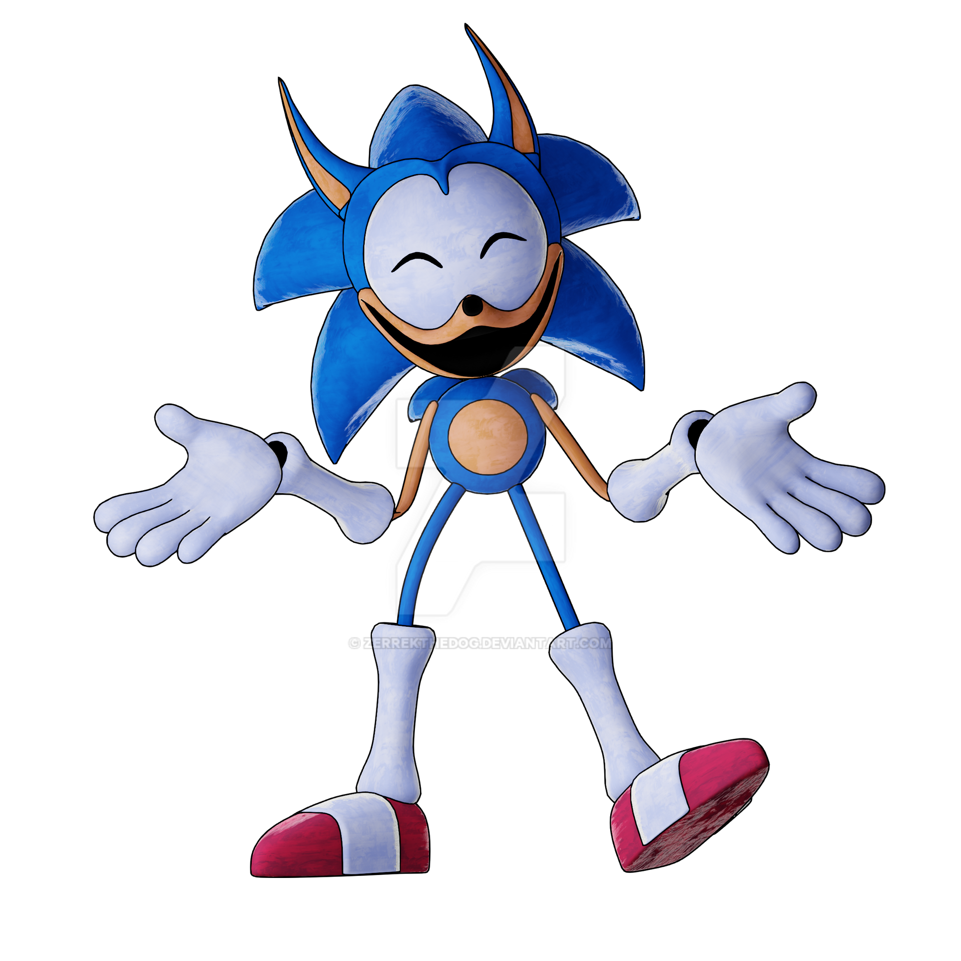Stylized Rewrite Sonic by ZerrekTheDog on DeviantArt