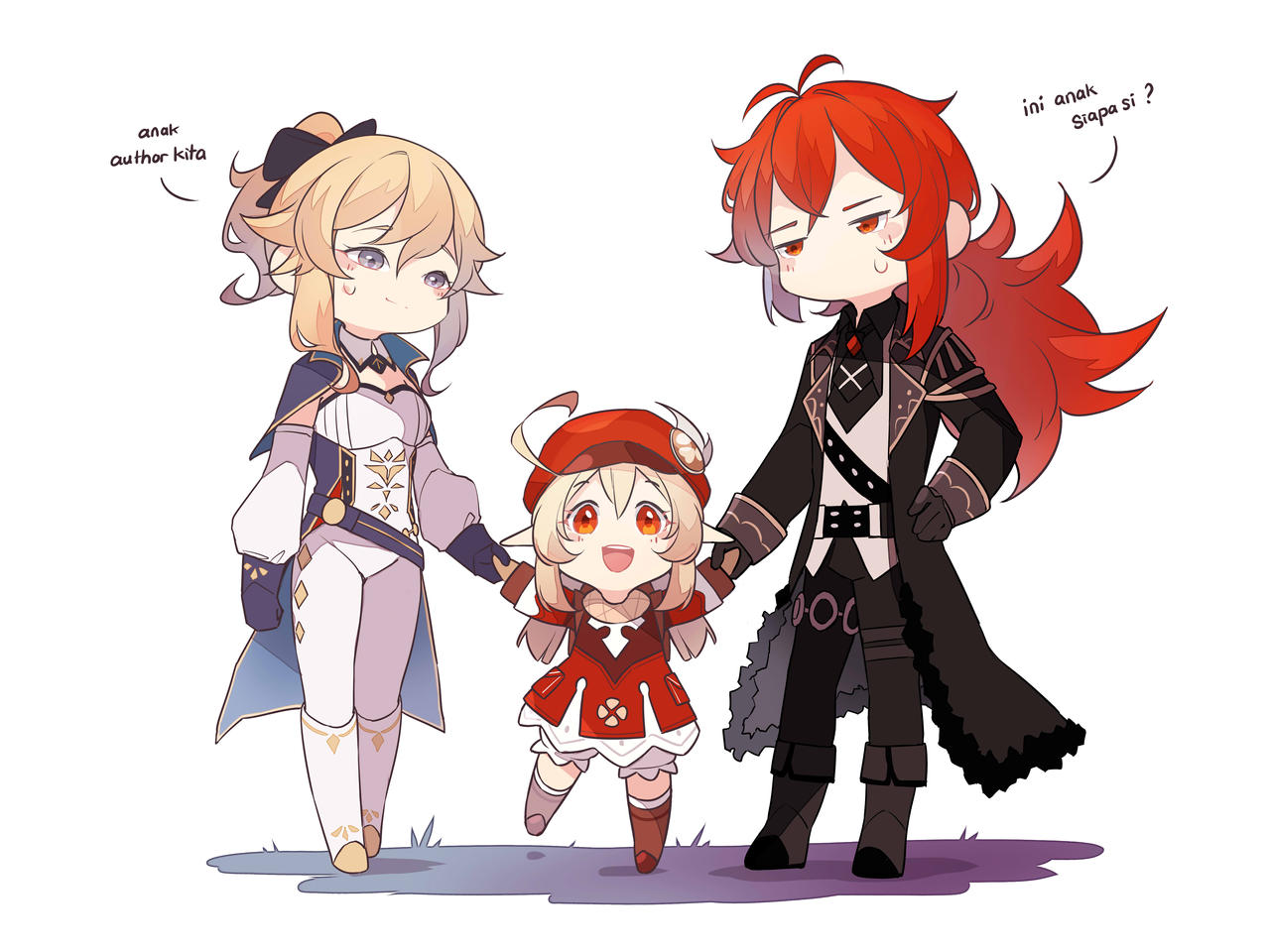 Genshin Fanart Diluc Jean And Klee By Glitchstd On DeviantArt if-kaeya-and-diluc-switched-elements-genshin-impact-amino