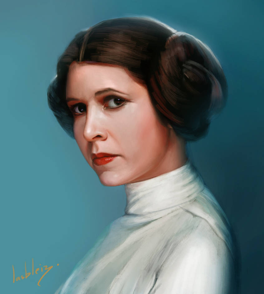 Rest in peace - Carrie Fisher portrait by JulienLasbleiz