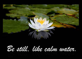 Be still, like calm water.