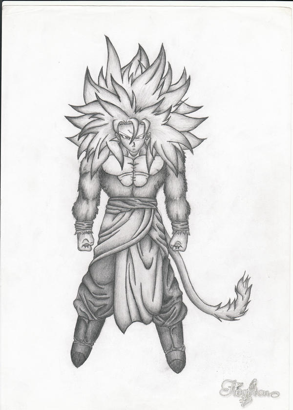 Ssj5 Drawing SSJ5 Goku by Flegeton on DeviantArt