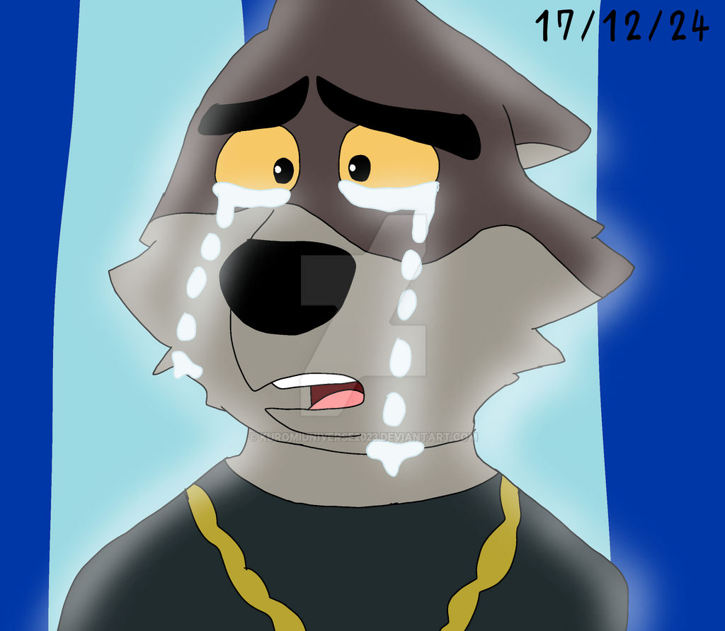 Woolfo Crying Mr. Wolf In Tears (Read Description) by kuromiuniverse2023 on DeviantArt