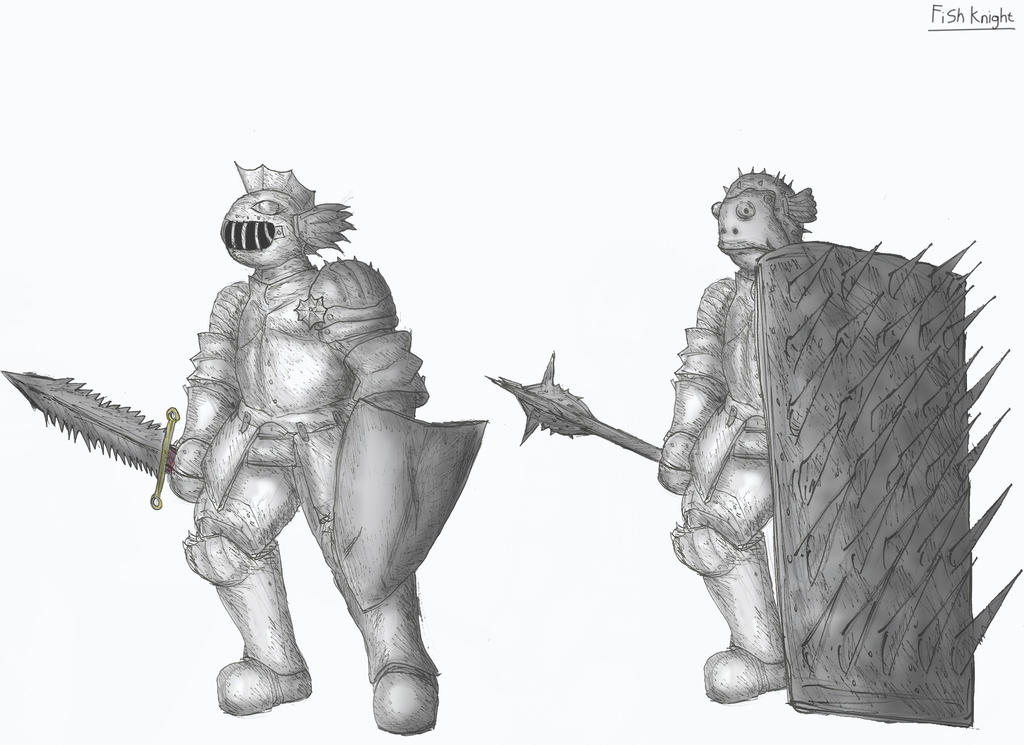 Fish Knight by Herudrone on DeviantArt