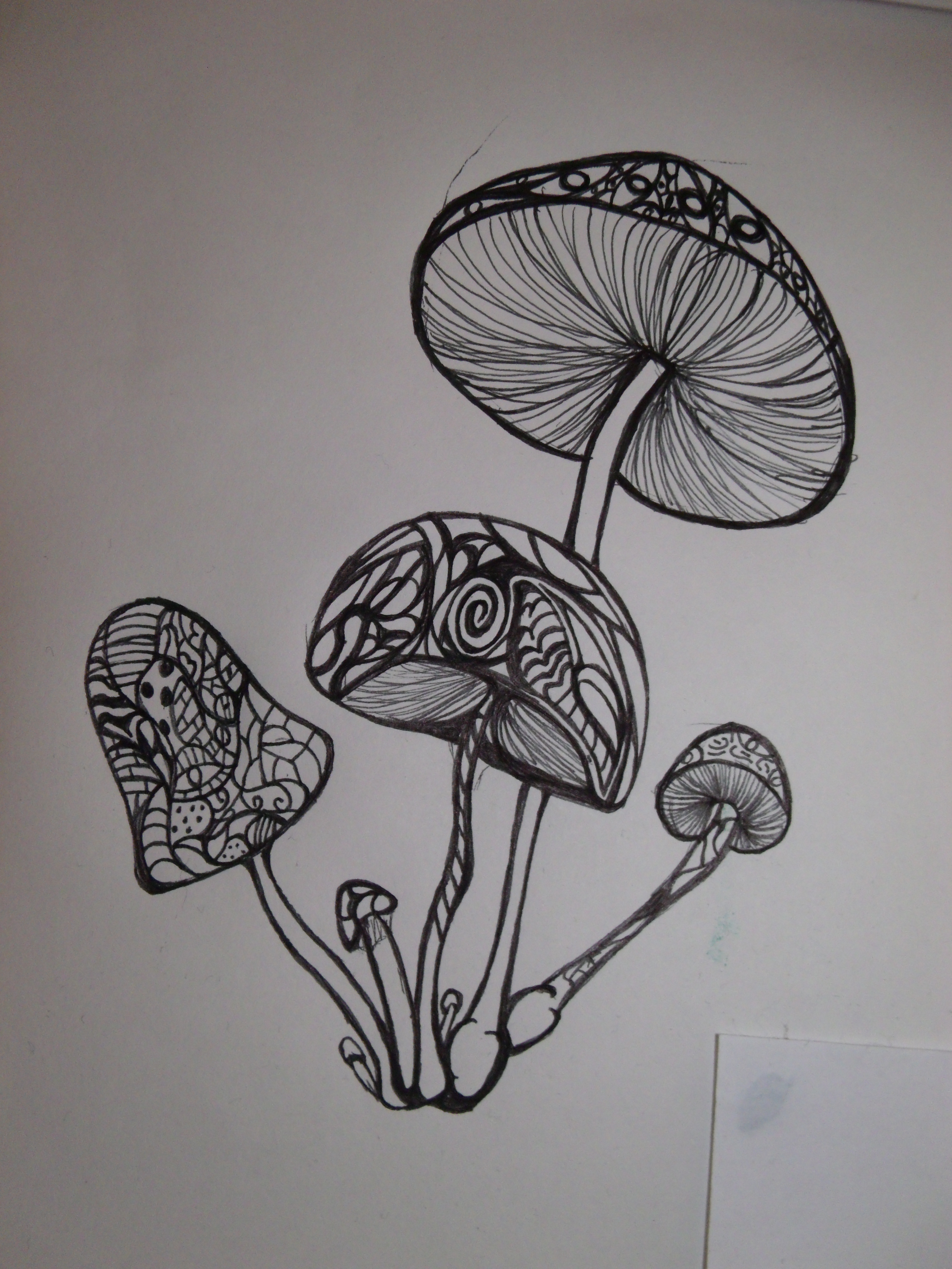 picture Trippy Mushroom Drawing Step By Step drawing easy