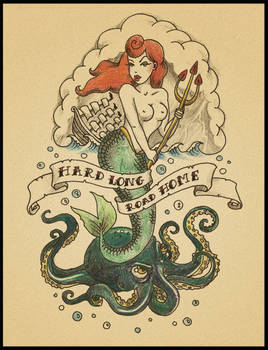 old school mermaid