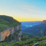 Cliffs of Red  - Panorama of Pearce's Pass