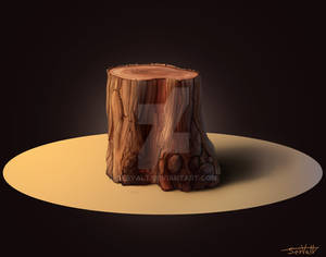 materials practice - Wood Log (video process)