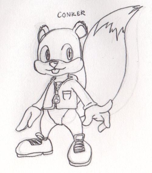 Conker Colouring In Conker sketch by decompressor on DeviantArt