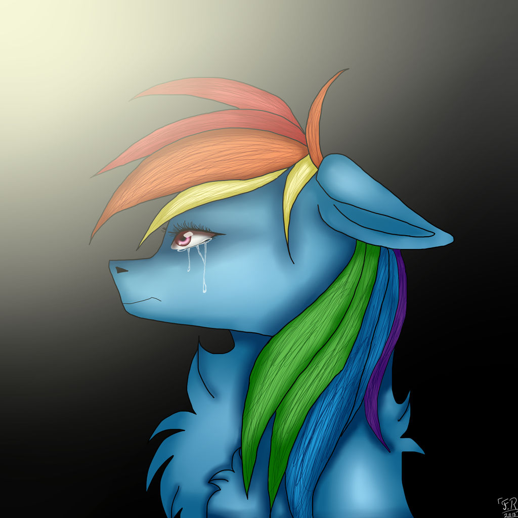Crying Rainbow Dash by FeatherRush on DeviantArt